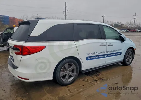 2022 Honda Odyssey Ex z USA, uszkodzony, nr VIN 5FNRL6H51NB030053